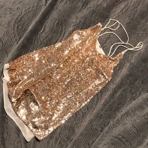 Free people pink sequin cocktail dress